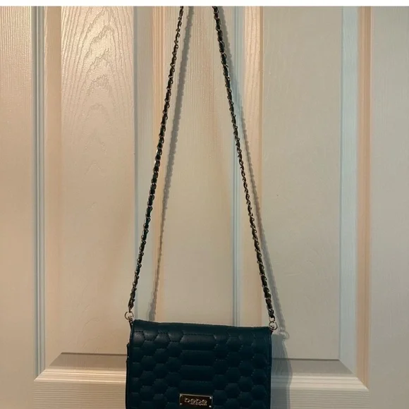 bebe Teal Crossbody Bag with Gold Chain EUC - Picture 6 of 6